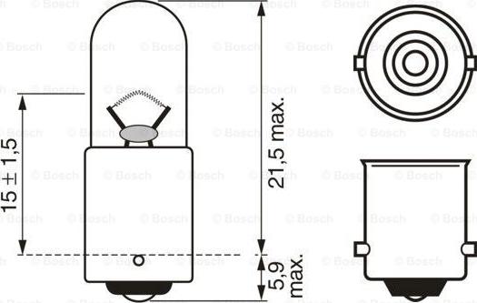 BOSCH 1 987 302 817 - Kvēlspuldze, Pagriezienu signāla lukturis www.autospares.lv