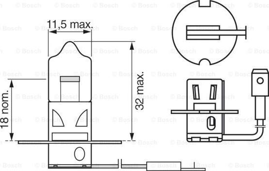 BOSCH 1 987 302 431 - Kvēlspuldze, Tālās gaismas lukturis www.autospares.lv