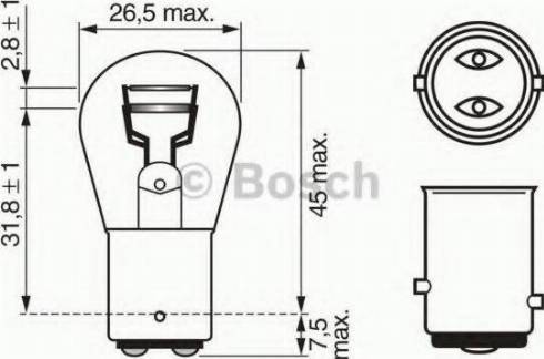 BOSCH 1 987 302 609 - Kvēlspuldze, Instrumentu paneļa apgaismojums autospares.lv