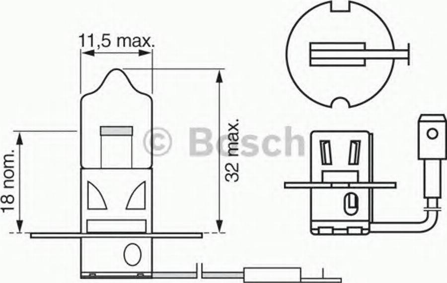 BOSCH 1987302033 - Kvēlspuldze, Miglas lukturis www.autospares.lv