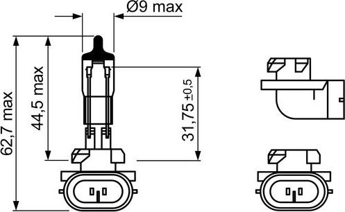 BOSCH 1 987 302 025 - Kvēlspuldze, Miglas lukturis www.autospares.lv