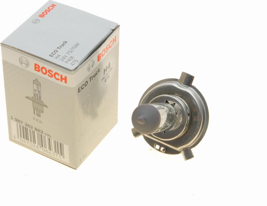 BOSCH 1 987 302 862 - Kvēlspuldze, Tālās gaismas lukturis www.autospares.lv