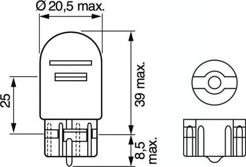 BOSCH 1 987 302 823 - Kvēlspuldze, Pagriezienu signāla lukturis www.autospares.lv