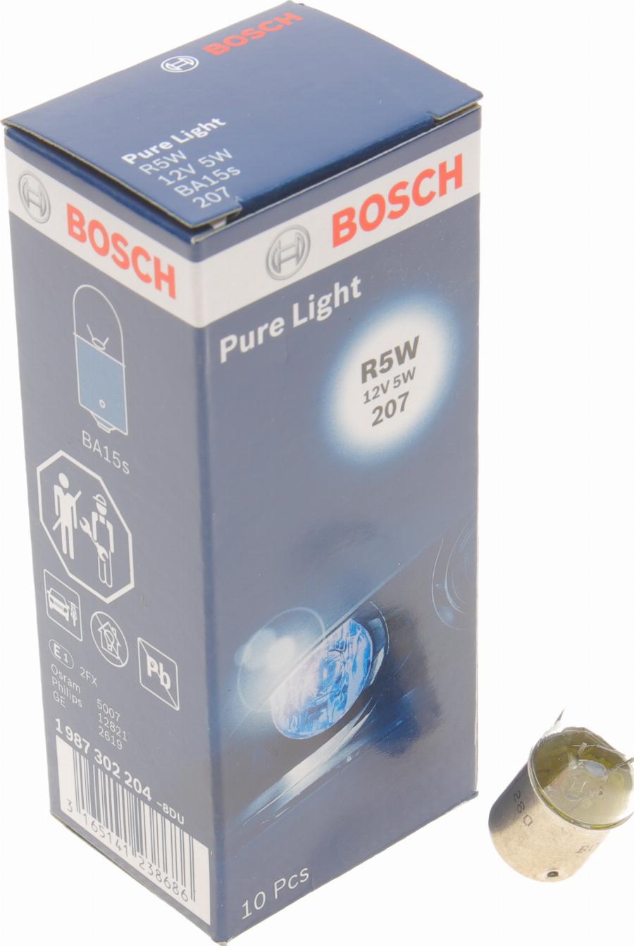 BOSCH 1 987 302 204 - Лампа накаливания, фонарь указателя поворота www.autospares.lv