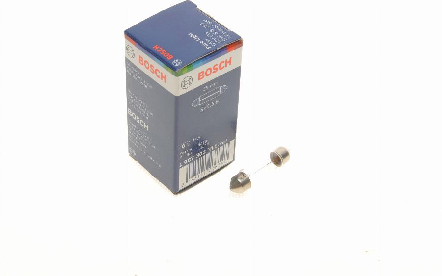 BOSCH 1 987 302 211 - Kvēlspuldze, Numura apgaismojuma lukturis autospares.lv