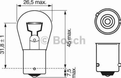 BOSCH 1 987 302 502 - Kvēlspuldze, Bremžu signāla lukturis www.autospares.lv