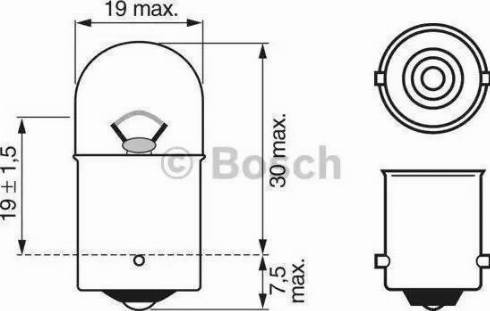 BOSCH 1 987 302 283 - Kvēlspuldze, Aizm. lukturis autospares.lv