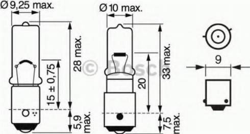 BOSCH 1 987 302 285 - Kvēlspuldze, Instrumentu paneļa apgaismojums autospares.lv