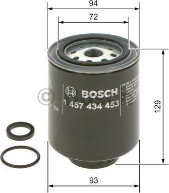 BOSCH 1 457 434 453 - Топливный фильтр www.autospares.lv