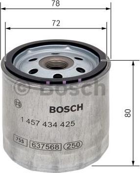 BOSCH 1 457 434 425 - Degvielas filtrs www.autospares.lv