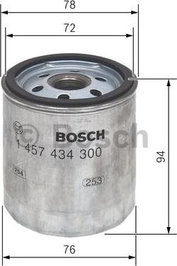 BOSCH 1 457 434 300 - Degvielas filtrs www.autospares.lv