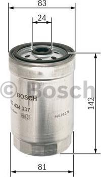 BOSCH 1 457 434 337 - Degvielas filtrs www.autospares.lv