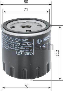 BOSCH 1 457 434 291 - Degvielas filtrs www.autospares.lv