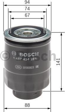 BOSCH 1 457 434 281 - Degvielas filtrs www.autospares.lv