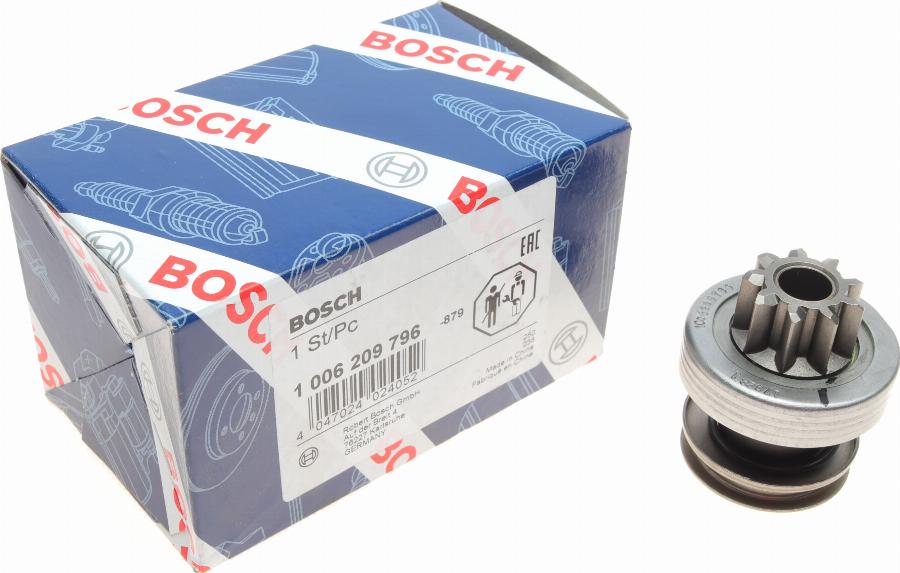 BOSCH 1 006 209 796 - Ведущая шестерня, бендикс, стартер www.autospares.lv