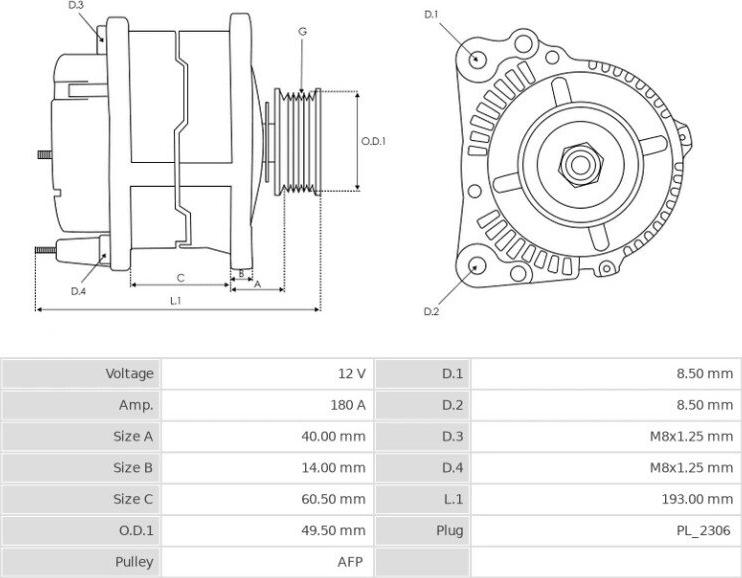 BOSCH 125811035 - Ģenerators www.autospares.lv