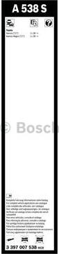 BOSCH 3 397 007 538 - Wiper Blade www.autospares.lv