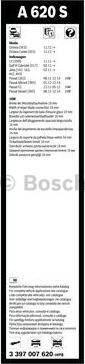 BOSCH 3 397 007 620 - Stikla tīrītāja slotiņa autospares.lv