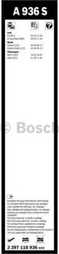 BOSCH 3 397 118 936 - Щетка стеклоочистителя www.autospares.lv