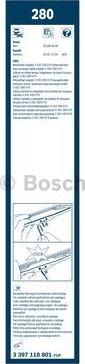 BOSCH 3 397 118 801 - Stikla tīrītāja slotiņa www.autospares.lv