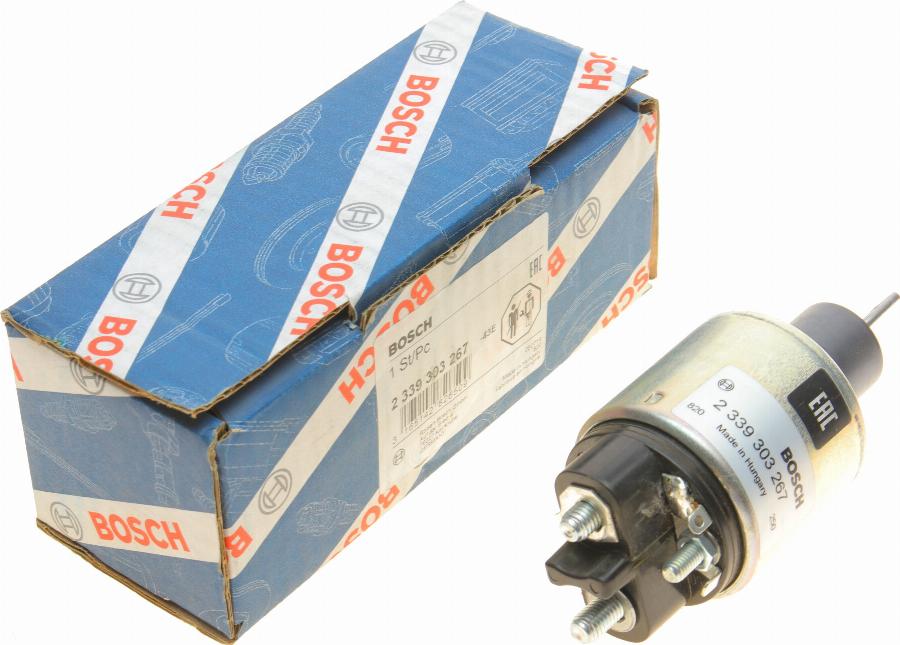 BOSCH 2 339 303 267 - Ievilcējrelejs, Starteris www.autospares.lv