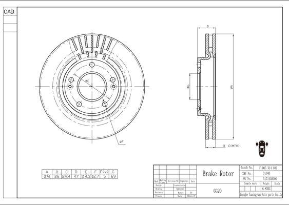 BOSCH F 005 X14 039 - Bremžu diski www.autospares.lv