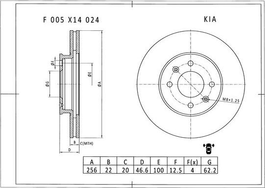 BOSCH F 005 X14 024 - Bremžu diski www.autospares.lv