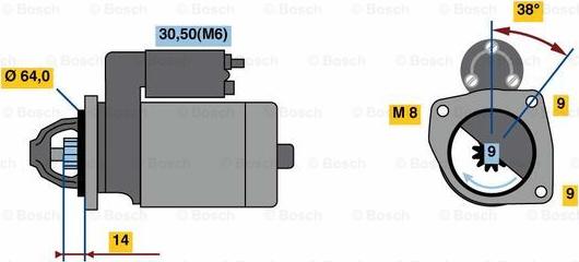 BOSCH F 000 AL0 319 - Starteris www.autospares.lv