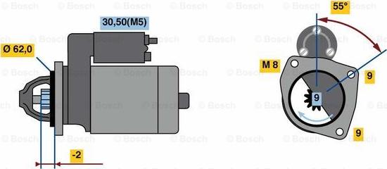 BOSCH F 000 AL0 327 - Starter www.autospares.lv