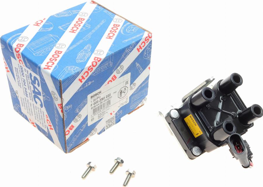 BOSCH F 000 ZS0 222 - Катушка зажигания www.autospares.lv