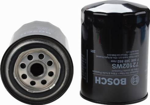 BOSCH F 00E 369 892 - Eļļas filtrs www.autospares.lv