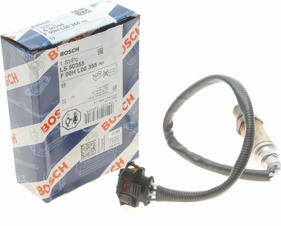 BOSCH F 00H L00 355 - Лямбда-зонд, датчик кислорода www.autospares.lv