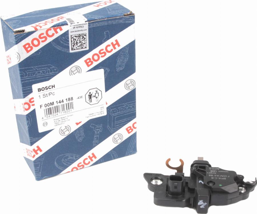 BOSCH F 00M 144 188 - Ģeneratora sprieguma regulators www.autospares.lv