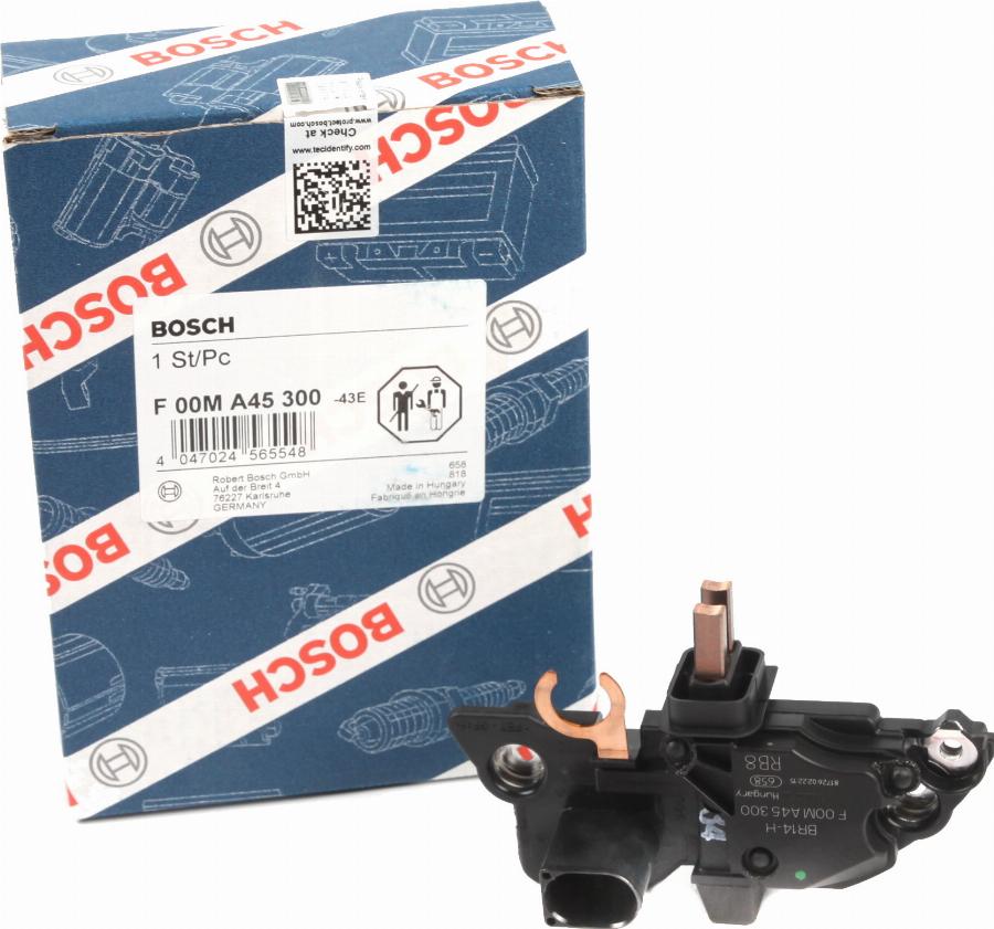 BOSCH F 00M A45 300 - Регулятор напряжения, генератор www.autospares.lv