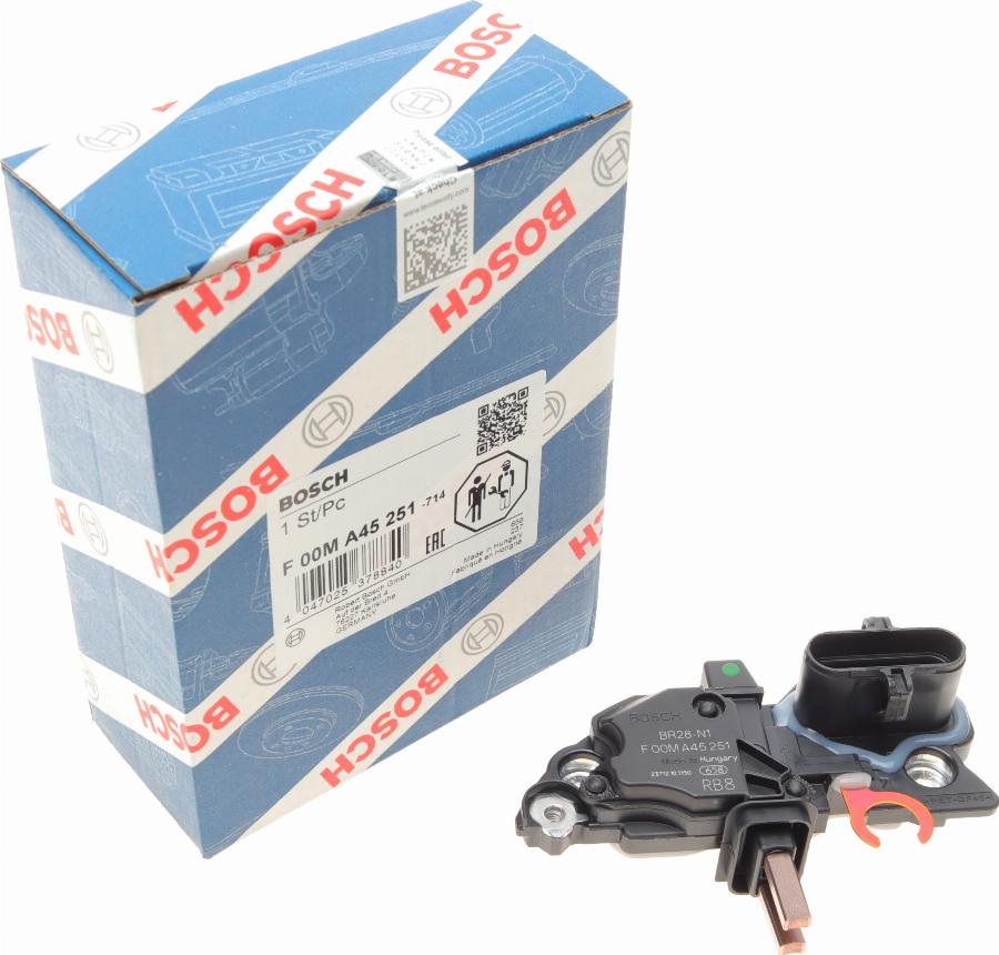 BOSCH F 00M A45 251 - Ģeneratora sprieguma regulators www.autospares.lv