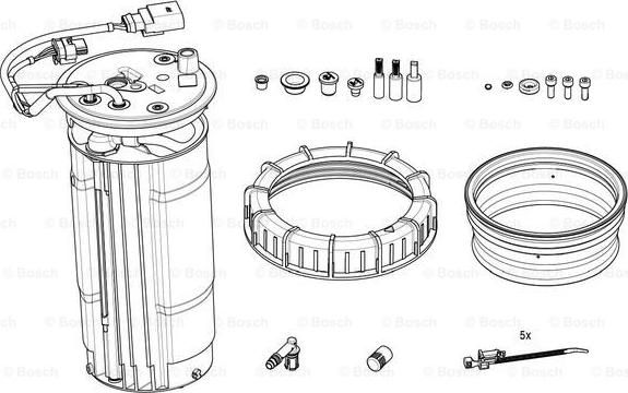 BOSCH F 01C 600 195 - Apsilde, Tvertne (Karbamīda iesmidzināšana) www.autospares.lv