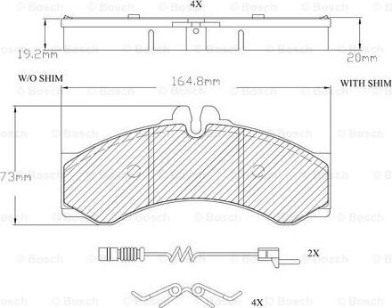 BOSCH F 03A 150 009 - Тормозные колодки, дисковые, комплект www.autospares.lv