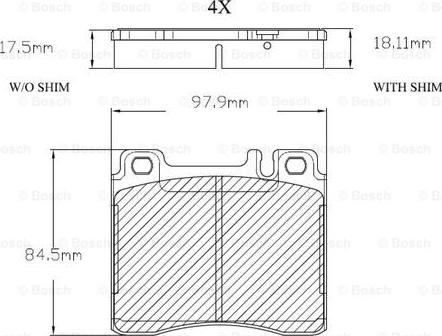 BOSCH F 03A 150 008 - Bremžu uzliku kompl., Disku bremzes www.autospares.lv