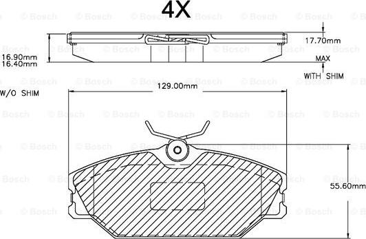 BOSCH F 03A 150 015 - Тормозные колодки, дисковые, комплект www.autospares.lv