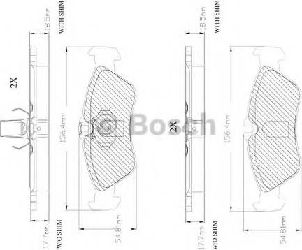 BOSCH F 03A 150 010 - Тормозные колодки, дисковые, комплект www.autospares.lv