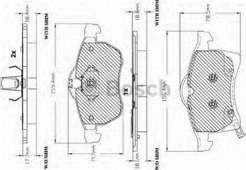 BOSCH F 03A 150 012 - Bremžu uzliku kompl., Disku bremzes www.autospares.lv