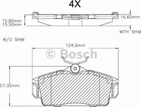 BOSCH F 03A 150 017 - Bremžu uzliku kompl., Disku bremzes autospares.lv