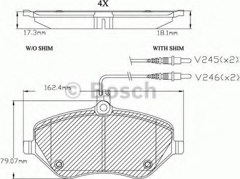 BOSCH F 03A 150 029 - Brake Pad Set, disc brake www.autospares.lv