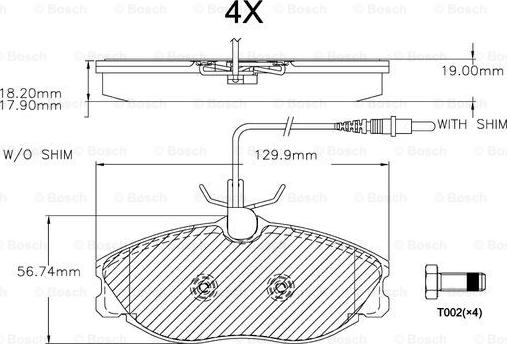 BOSCH F 03A 150 026 - Bremžu uzliku kompl., Disku bremzes www.autospares.lv