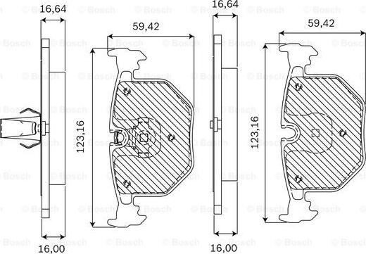 BOSCH F 03B 050 008 - Bremžu uzliku kompl., Disku bremzes www.autospares.lv