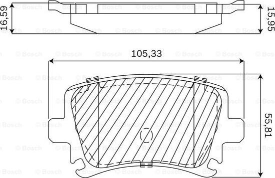 BOSCH F 03B 050 144 - Bremžu uzliku kompl., Disku bremzes www.autospares.lv