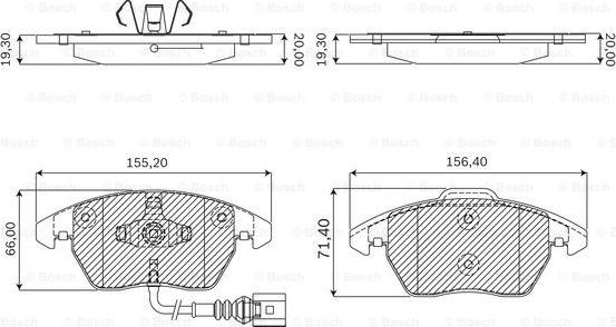 BOSCH F 03B 050 143 - Bremžu uzliku kompl., Disku bremzes www.autospares.lv