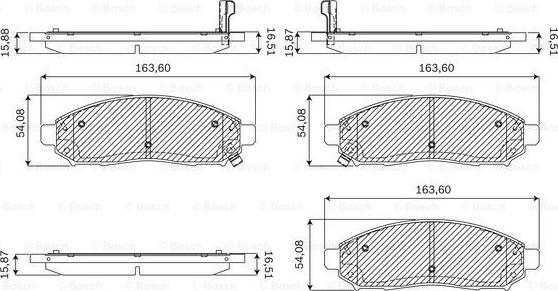 BOSCH F 03B 050 138 - Bremžu uzliku kompl., Disku bremzes www.autospares.lv