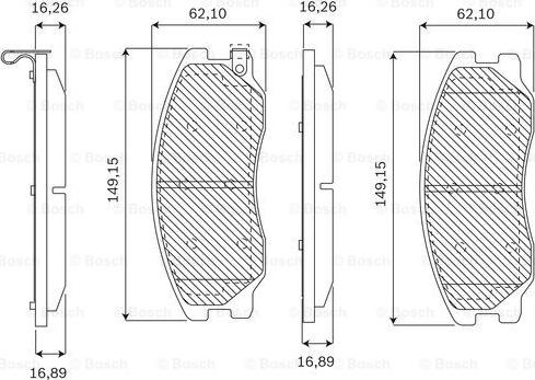 BOSCH F 03B 050 173 - Тормозные колодки, дисковые, комплект www.autospares.lv