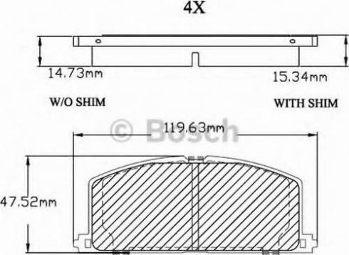 BOSCH F 03B 150 406 - Bremžu uzliku kompl., Disku bremzes www.autospares.lv